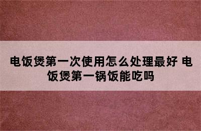 电饭煲第一次使用怎么处理最好 电饭煲第一锅饭能吃吗